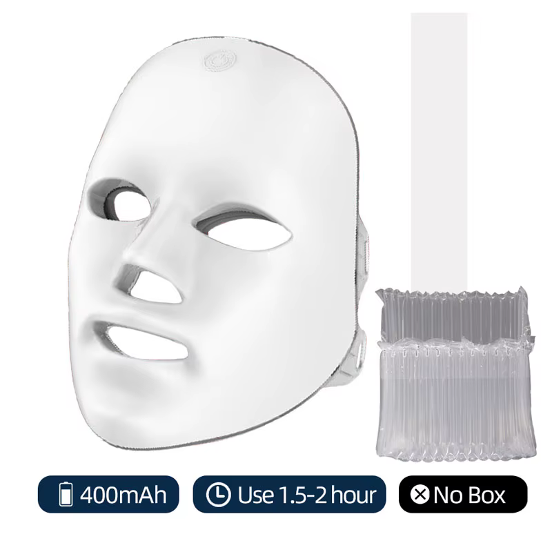 Masque facial LED 7 couleurs, réparation LED, Machine de beauté de la peau, utilisation sans fil