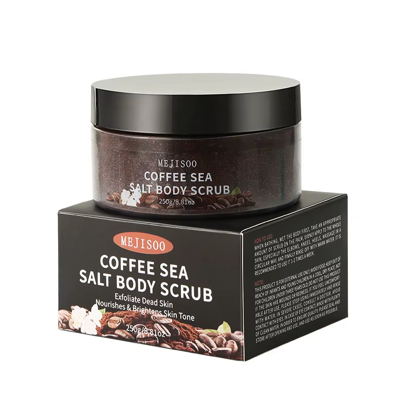 Café lait de coco sel de mer gommage tout naturel exfoliant nettoyant pour le corps supprimer la pea