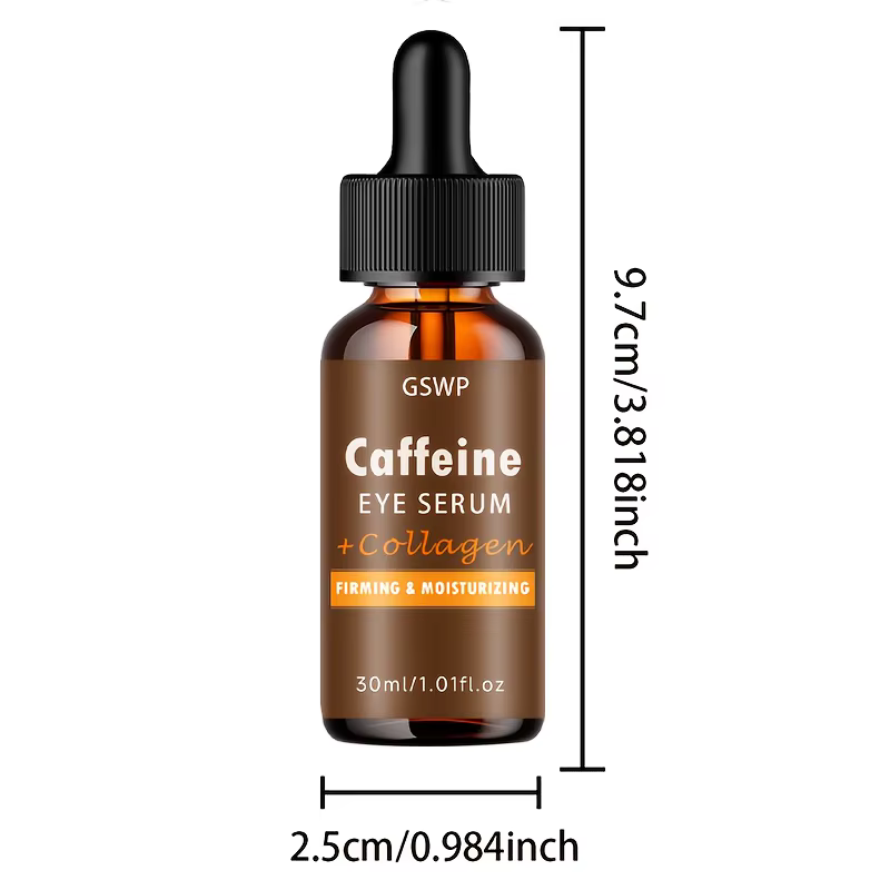Sérum pour les yeux à la caféine GSWP, enrichi en collagène, procure une hydratation profonde, relèv