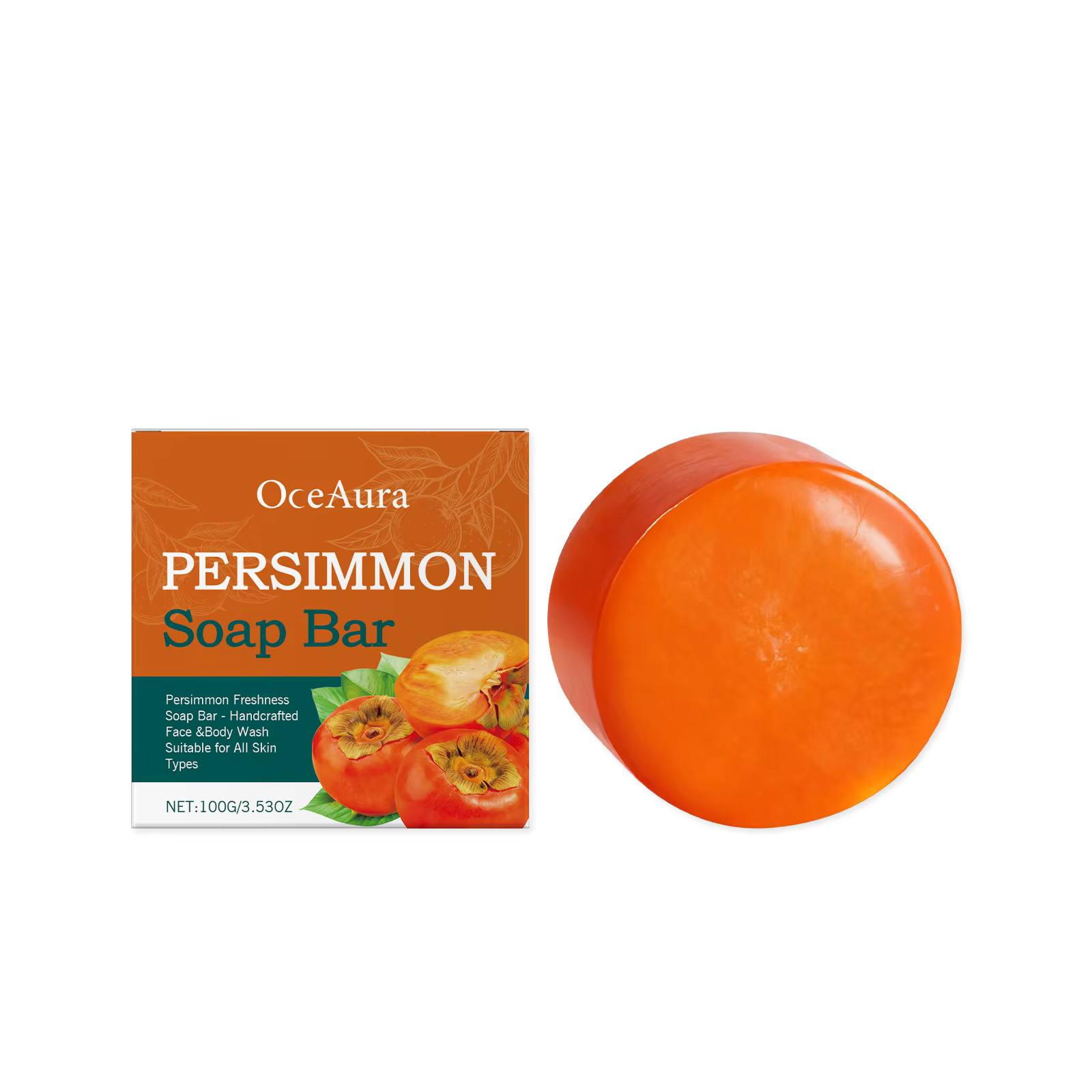 Ensemble de gel douche OceAura Persimmon, mousse riche, adoucit la peau, nettoyage en profondeur, pa