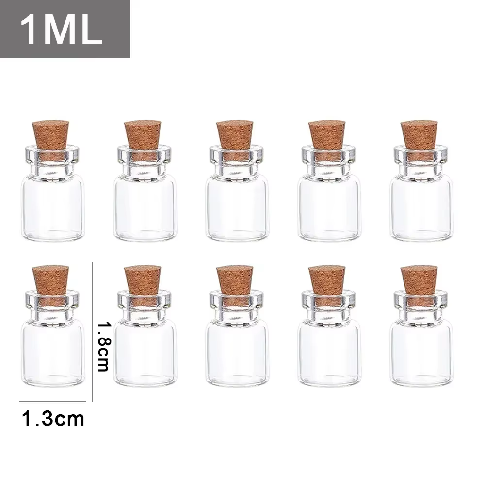 Bouteilles en verre avec bouchon en liège, 20/10 pièces, bricolage, cadeau d'anniversaire, Message v