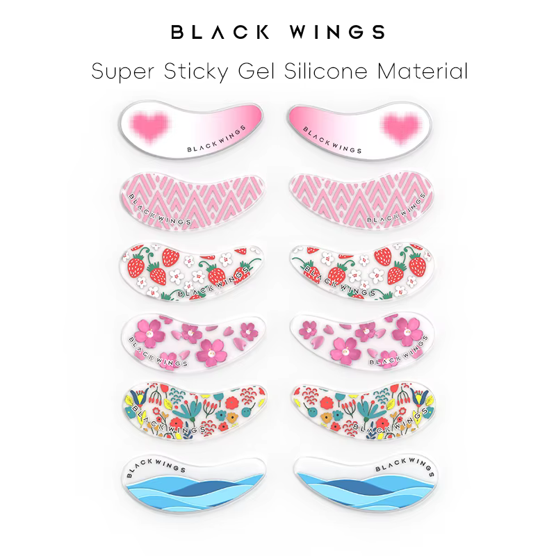 Blackwings 6 paires de patchs pour les yeux en silicone conviennent aux cernes et au masque pour les