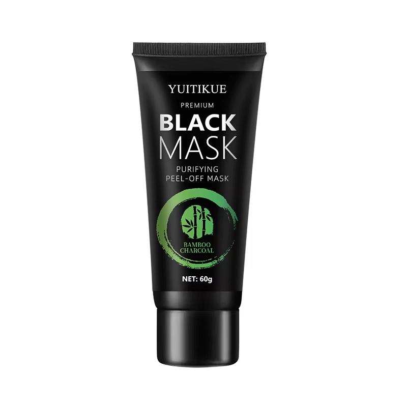 Masque peel-off noir YUITIKUE au charbon de bambou, purifiant, nettoyant en profondeur, agent rafraî