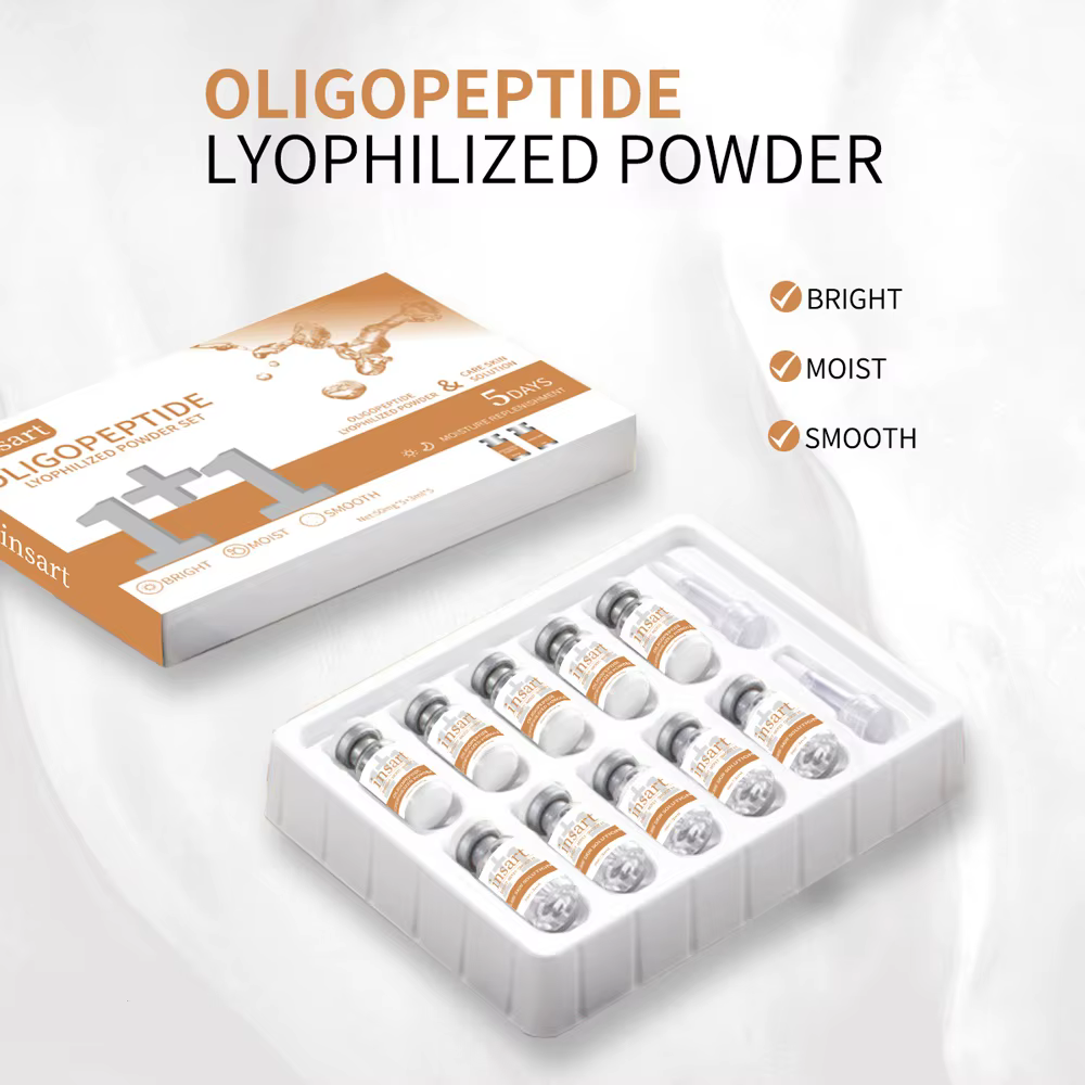 Coffret de 2 Boîtes de Poudre de Peptides Lyophilisés pour Soins de la Peau, Hydratant, Idéal comme 