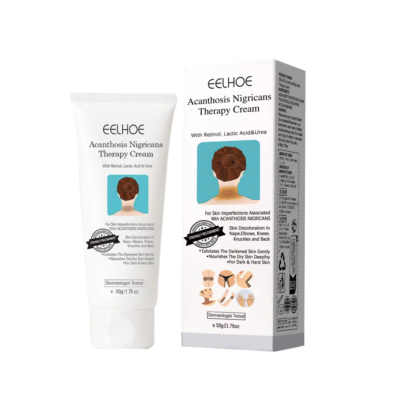 EELHOE acanthose Nigricans thérapie crème cou bras genou articulation aisselles éclaircissant produi