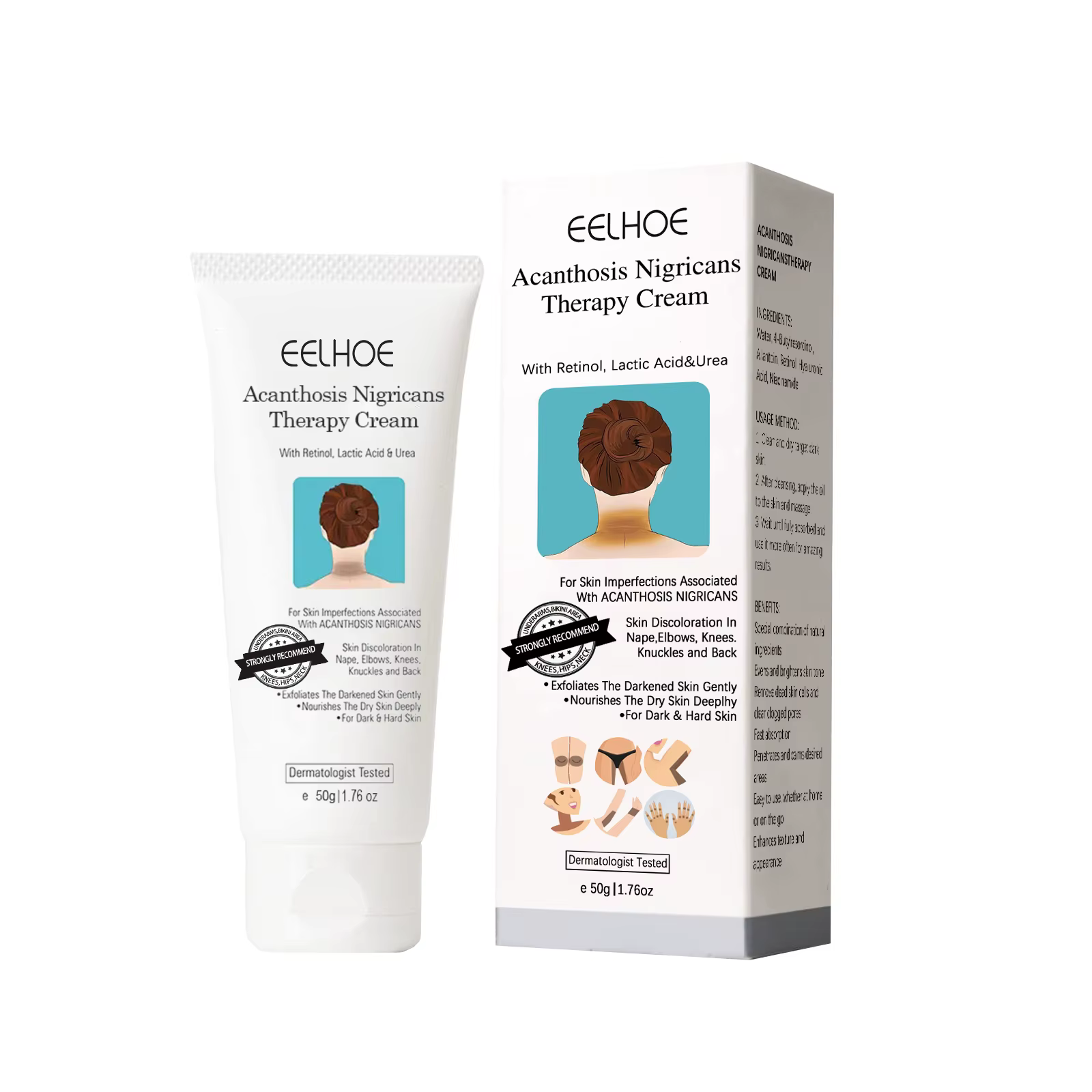 Crème réparatrice Acanthosis Nigricans – Crème de soin hydratante et éclaircissante pour le corps po