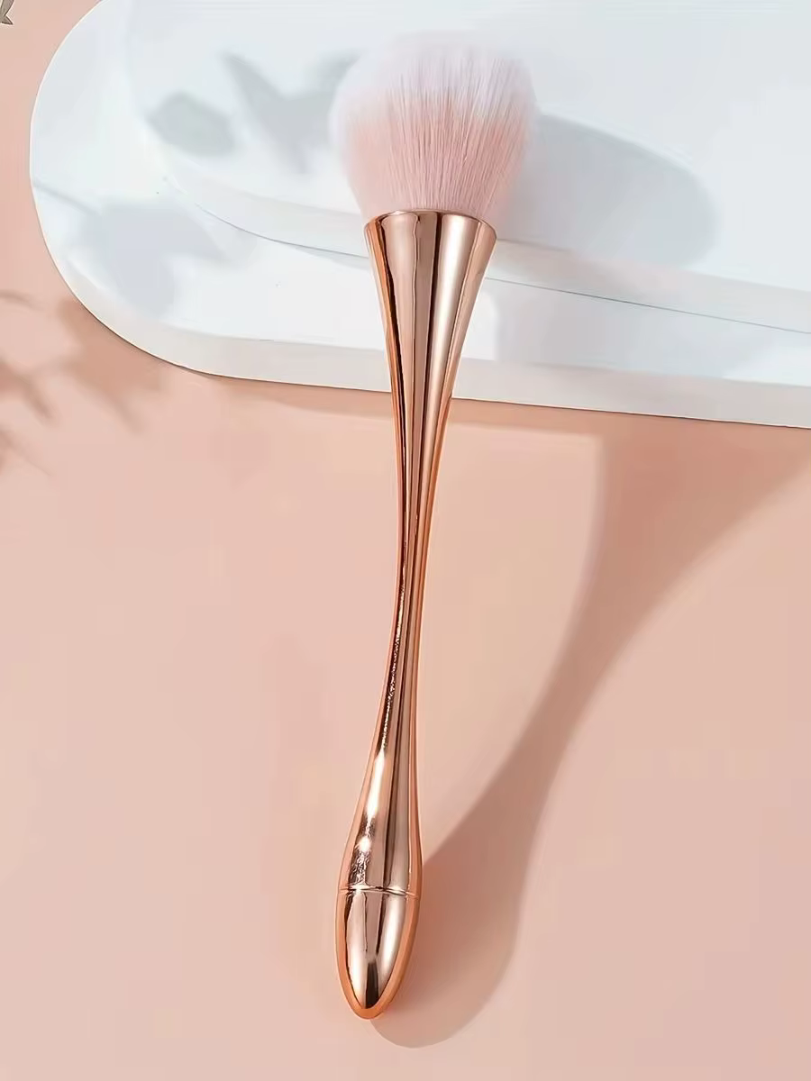 Pinceau de maquillage en éventail doré Rose, brosse cosmétique, brosse à poudre libre, brosse de sur