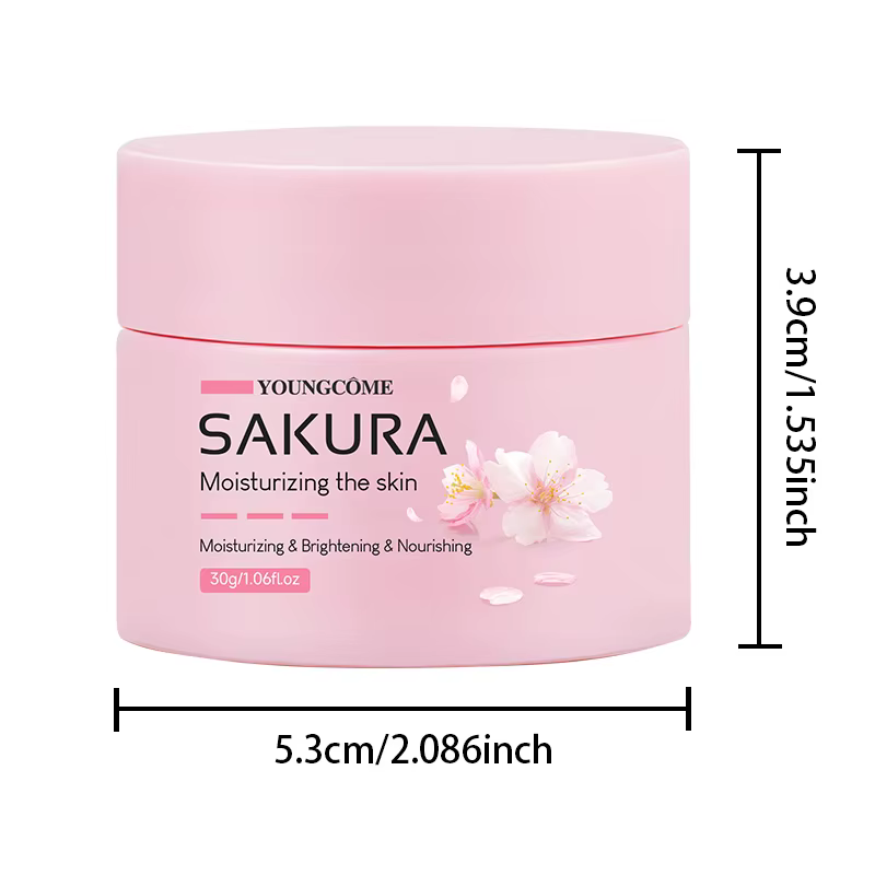 YOUNGCOME Sakura Essence crème fleur de cerisier hydratant pour le visage pour peau sèche et rugueus