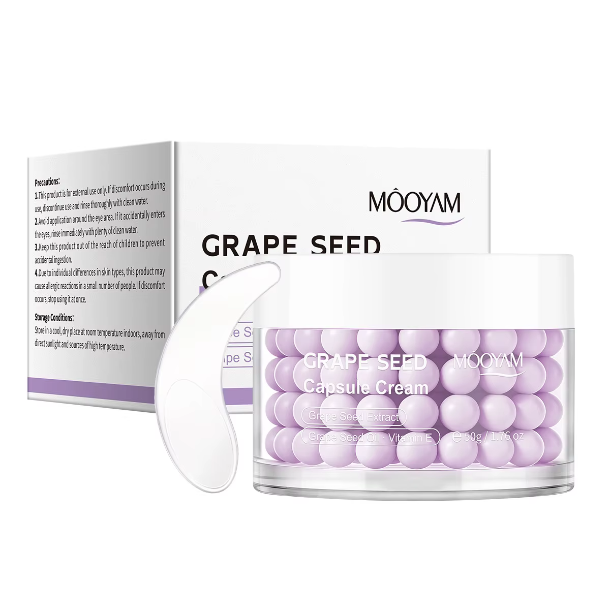 Crème Visage Coréenne en Capsules avec Centella & Astaxanthine, Hydratant Antioxydant aux Pépins de