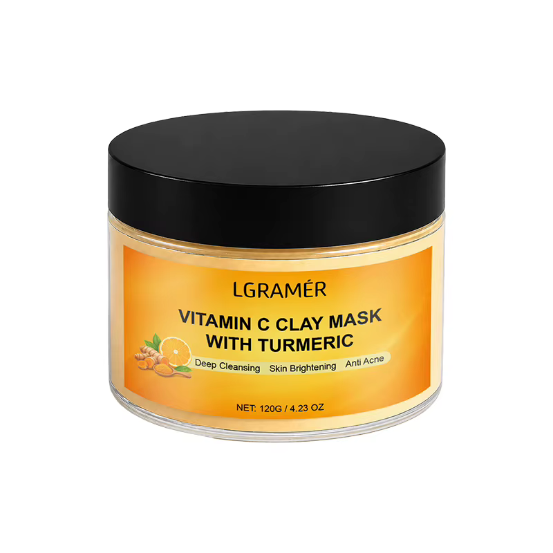 Masque à l'argile au curcuma 120g, formule nettoyante en profondeur, contrôle efficacement le sébum,
