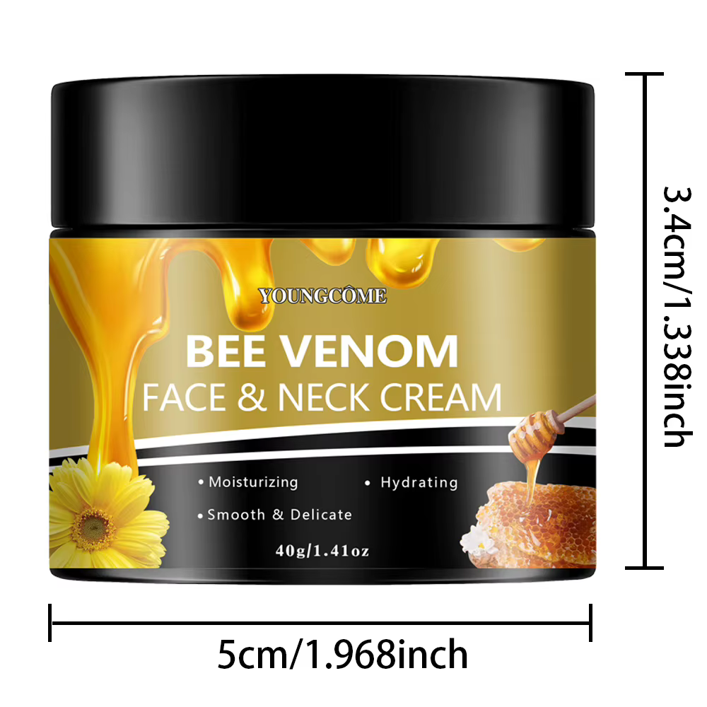 Crème hydratante pour le visage et le cou au venin d'abeille, Anti-vieillissement, réparation de la 
