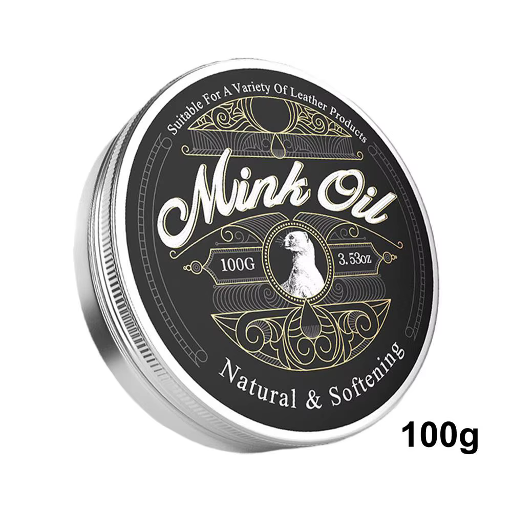 Huile de vison 100g pour bottes en cuir, nettoyant et revitalisant pour le cuir, adoucit et restaure