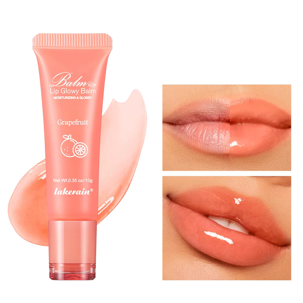 Baume à lèvres brillant, hydratant teinté transparent avec beurre de karité pour une brillance hydra