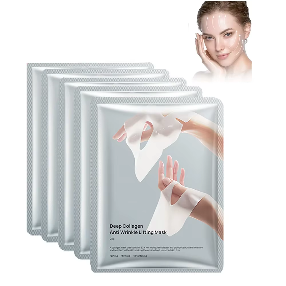 Masque liftant anti-rides au collagène profond Masque facial au collagène pendant la nuit, masque au