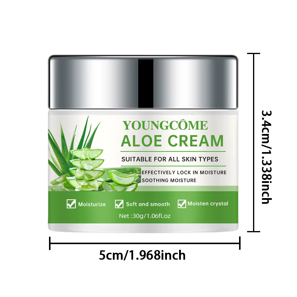 Crème hydratante profonde à l'aloe vera, bloquee efficacement l'humidité et apaise la peau, adaptée 