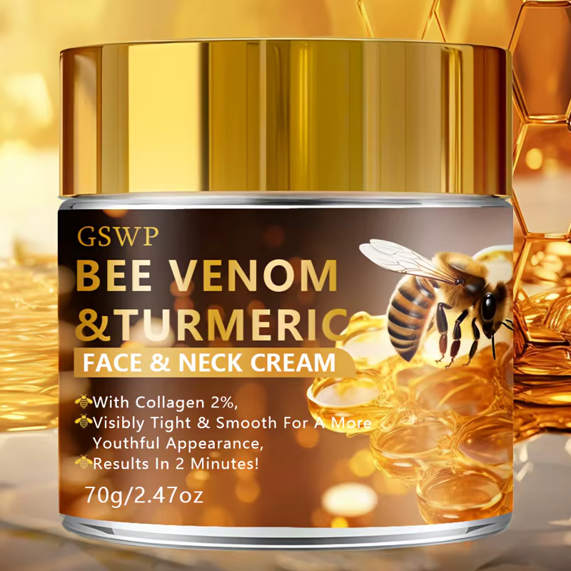 Crème hydratante pour le visage au venin d'abeille GSWP, contenant du curcuma et du collagène, lifta