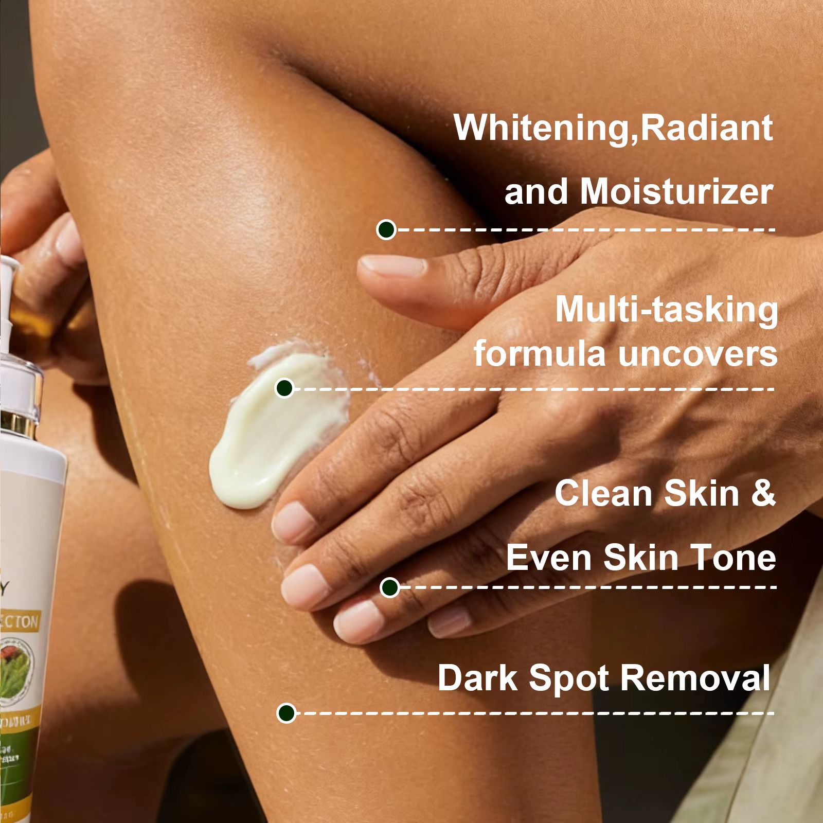 Lotion corporelle éclaircissante WK JALY au glutathion, correcteur de taches brunes, avec huile de c