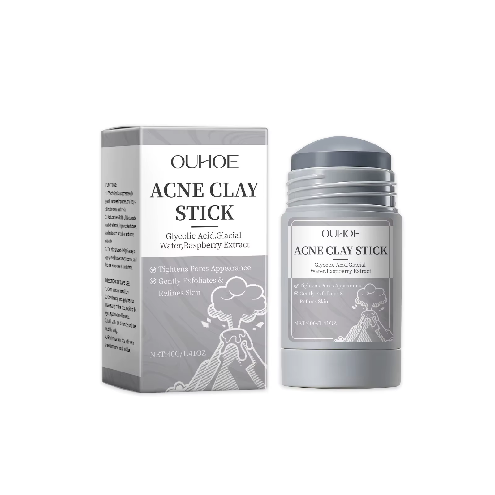 Masque de nettoyage des pores en argile, crème hydratante, exfoliante, contrôle de l'huile, points n