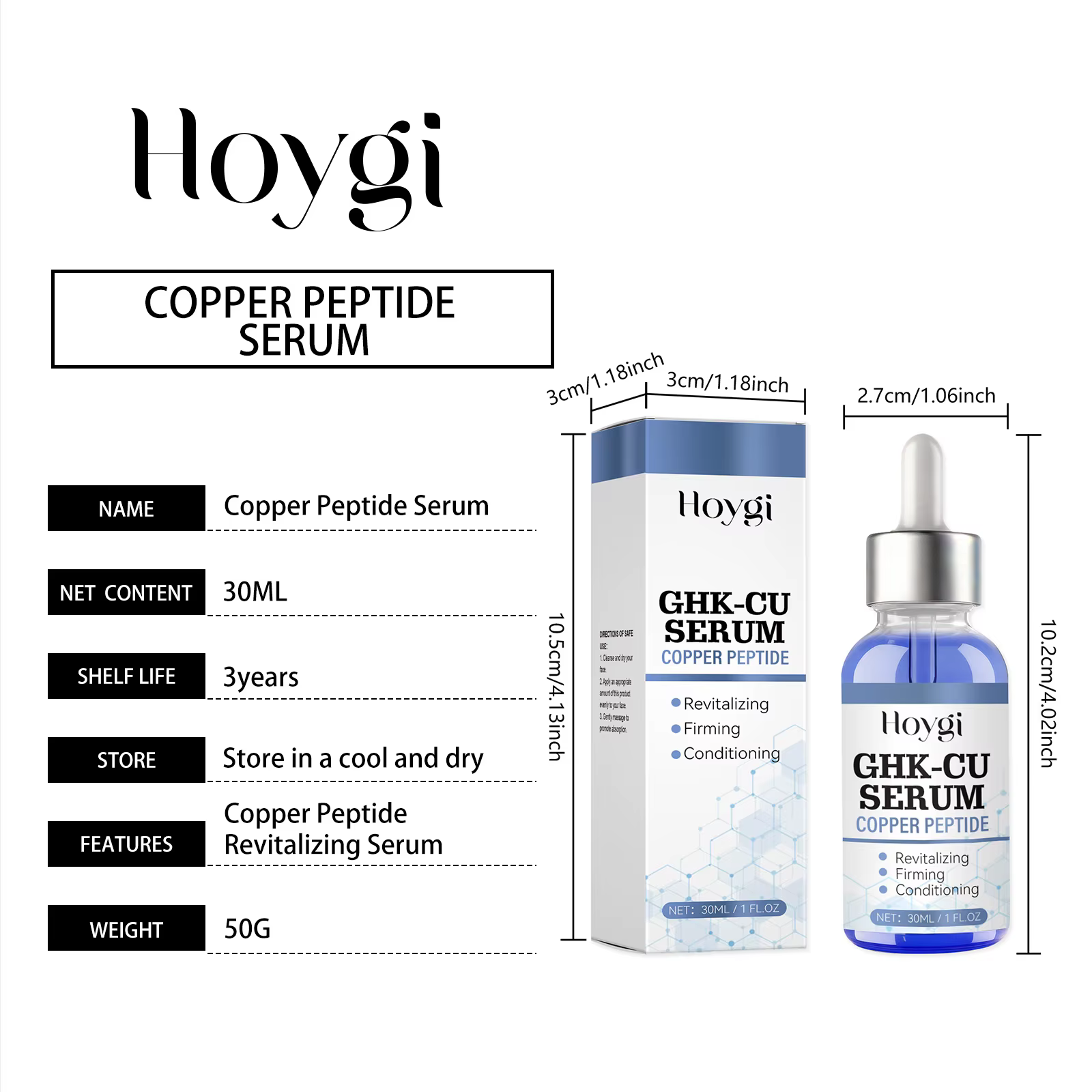 Ensemble Crème et Sérum Visage au Cuivre Peptidique – Soin Raffermissant, Hydratant, Lissant et Toni