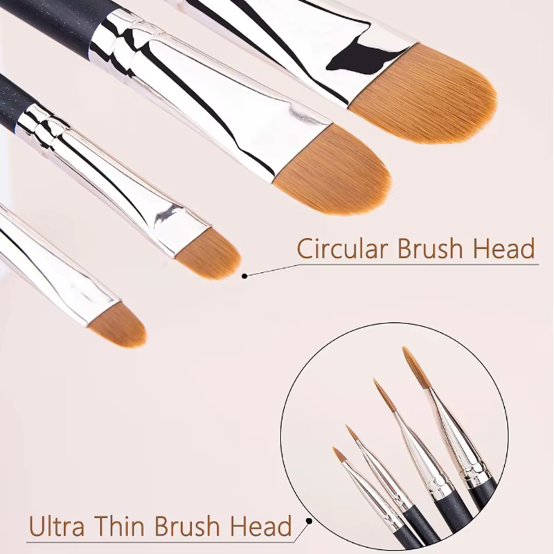 Pinceau de maquillage correcteur de fond de teint Ultra-fin rond plat, outil de maquillage professio