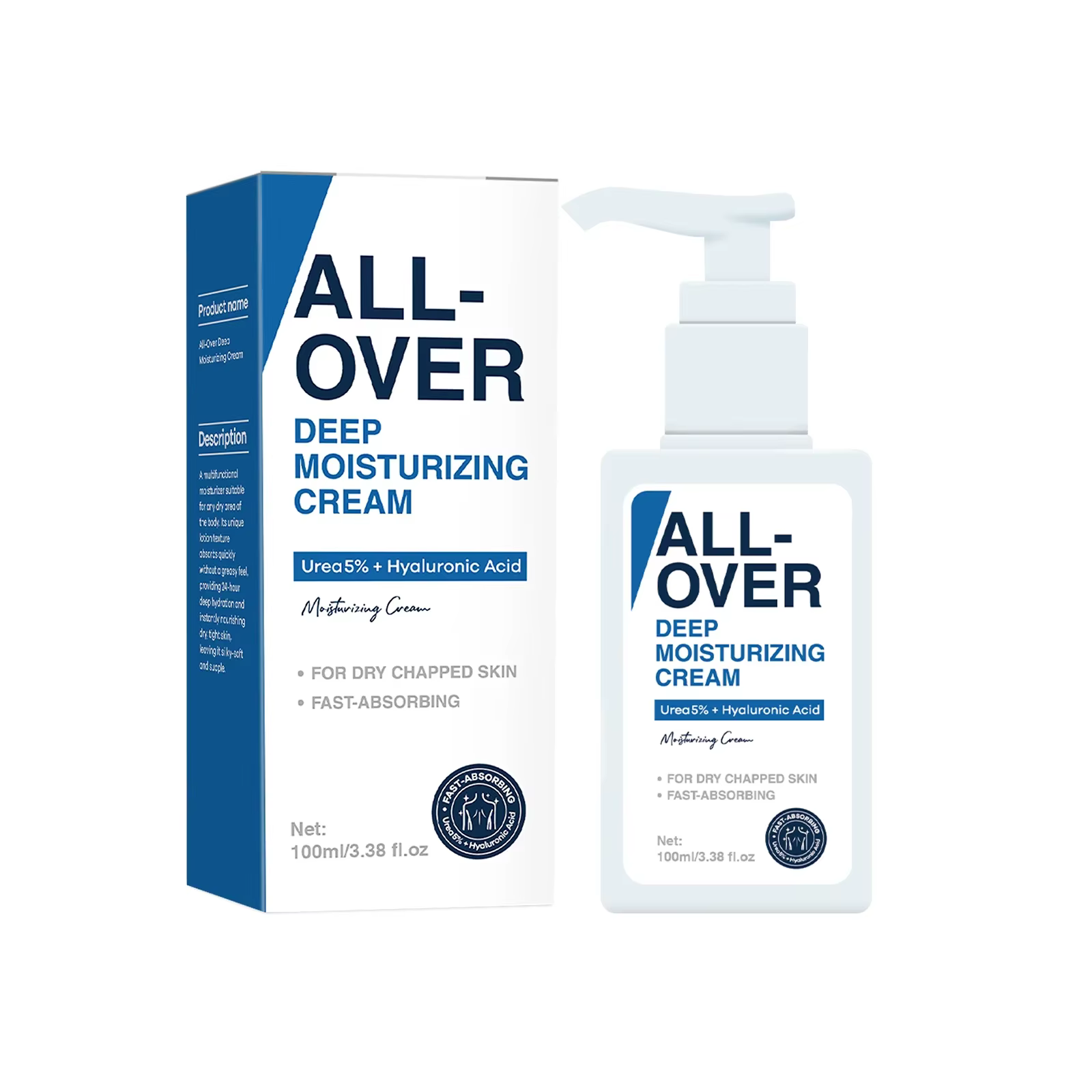 ALL-OVER crème hydratante en profondeur 100ml 5% urée acide hyaluronique hydratation peau sèche gerc