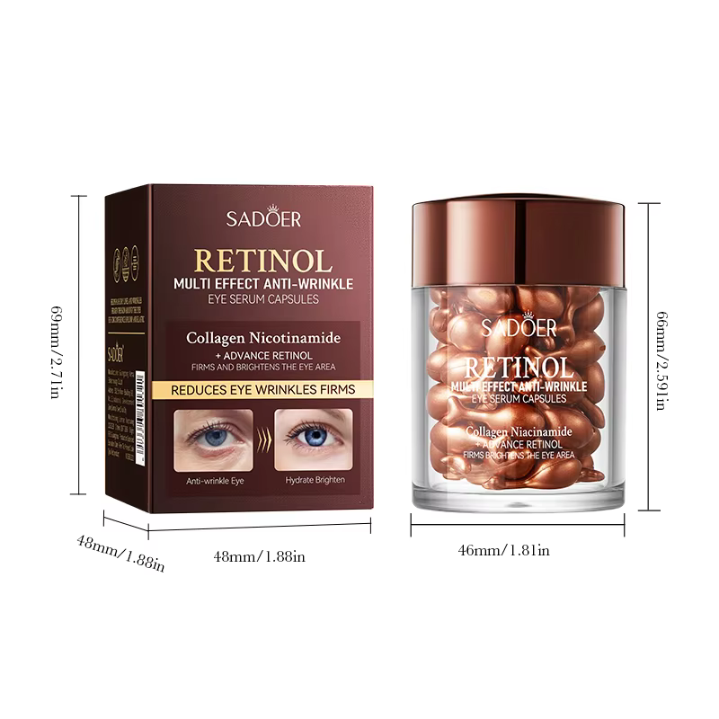 Crème pour le visage au rétinol, sérum capsule raffermissante, or 24K, perle, collagène, blanchissan