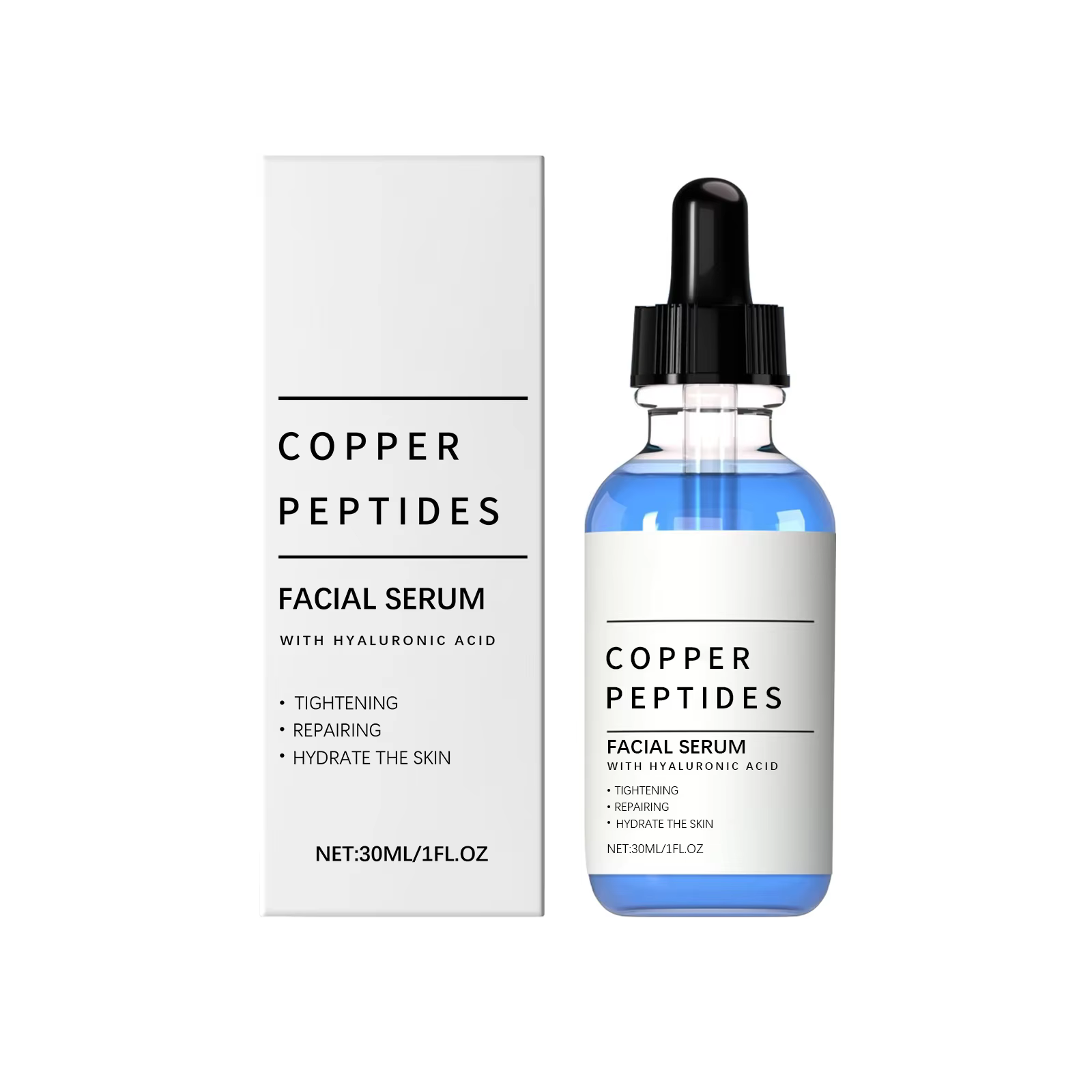 Sérum Peptide de cuivre, dissolvant Anti-rides, antioxydant, resserre la barrière cutanée, réparatio