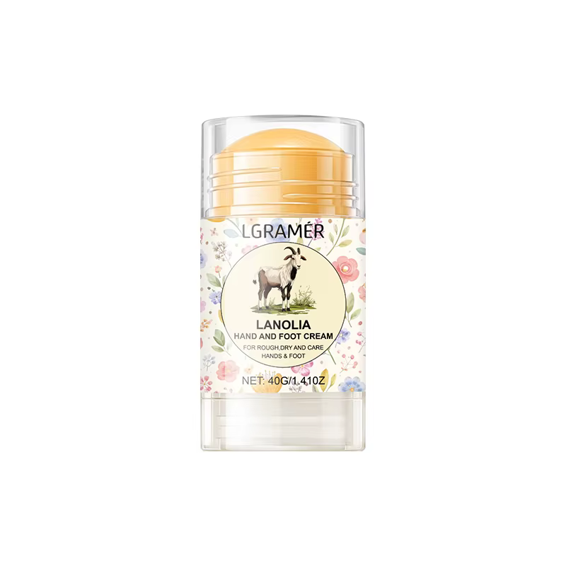Stick de crème pour les mains et les pieds à la lanoline 40g, exfoliation douce, adoucit les talons 