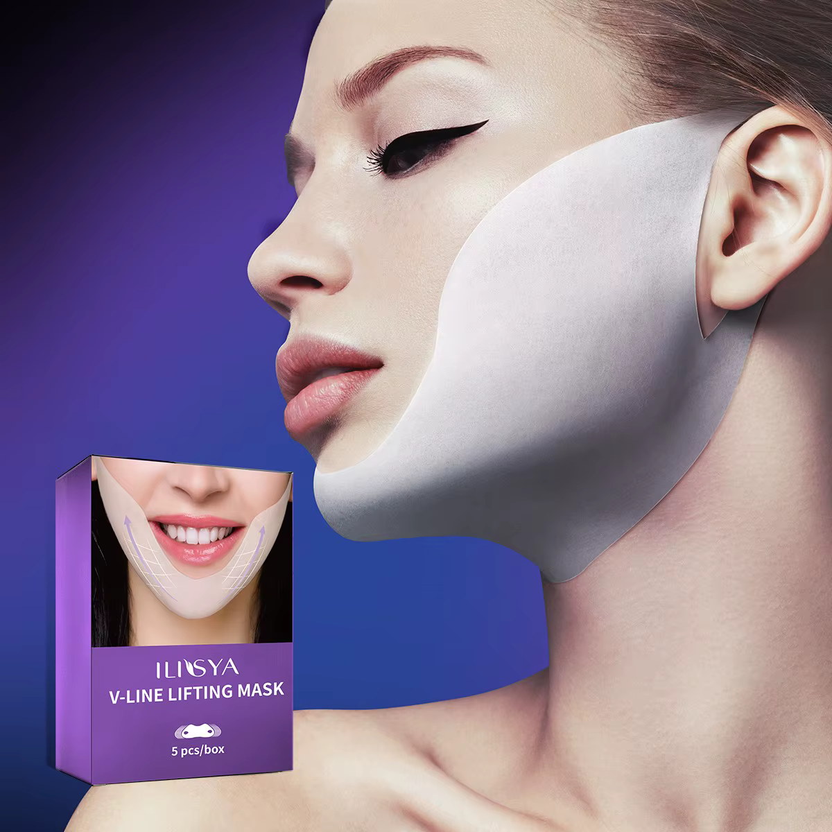Ilisya-Masque facial raffermissant en forme de V, raffermissant, raffermissant, raffermissant, hydra