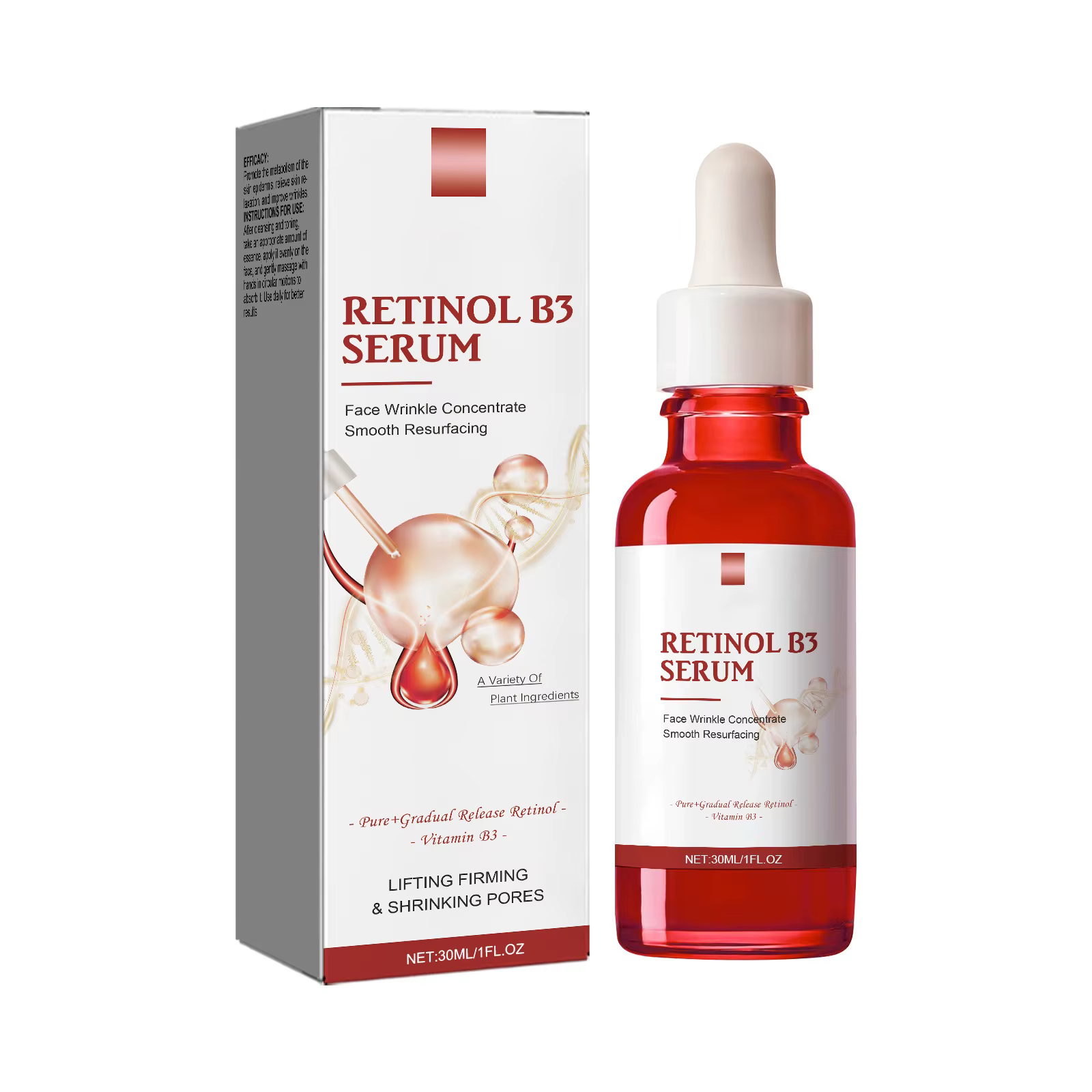 Essence anti-rides, Anti-âge, estompe les ridules, Lifting, raffermissant, réparation, lisse, hydrat