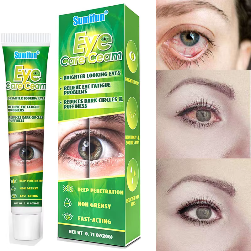 Crème de soins oculaires à base de plantes médicinales chinoises, yeux plus lumineux, soulage les pr