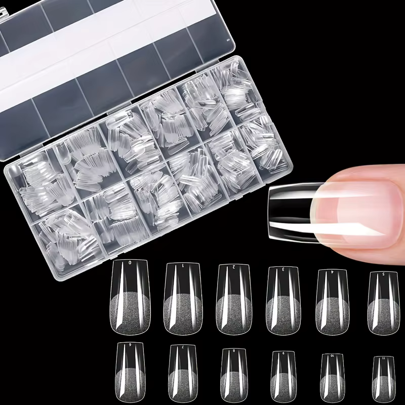 600 pièces couverture complète presse sur les pointes des ongles Stiletto amande carré cercueil fran