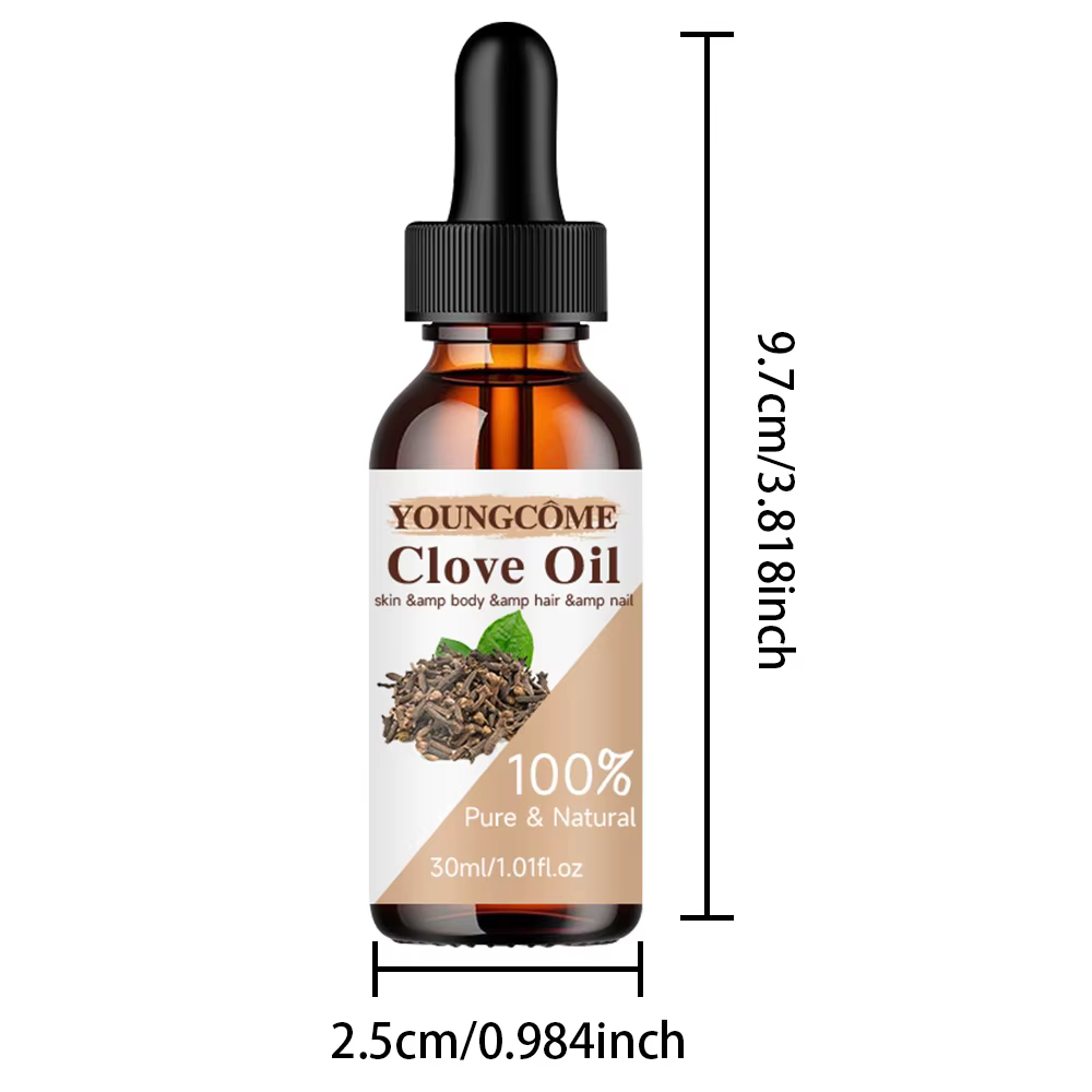 Huile essentielle de clous de girofle, 2 pièces, aide à garder la peau, hydrate et améliore l'élasti