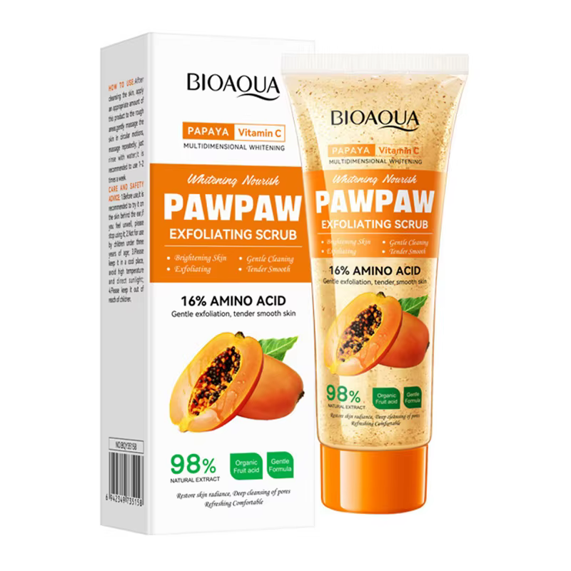 Crème exfoliante papaye vitamine C, 100g, hypoallergénique, hydratante, exfoliante, parfumée au papa