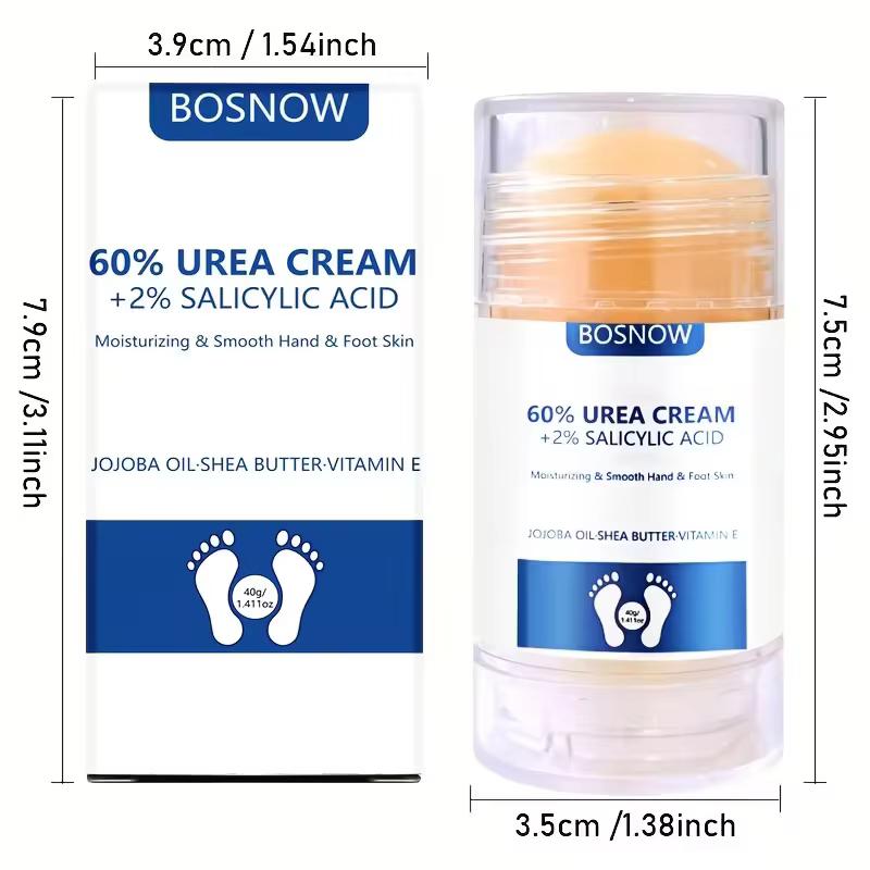Crème pour les mains et les pieds à 60% d'urée et 2% d'acide salicylique, crème réparatrice hydratan