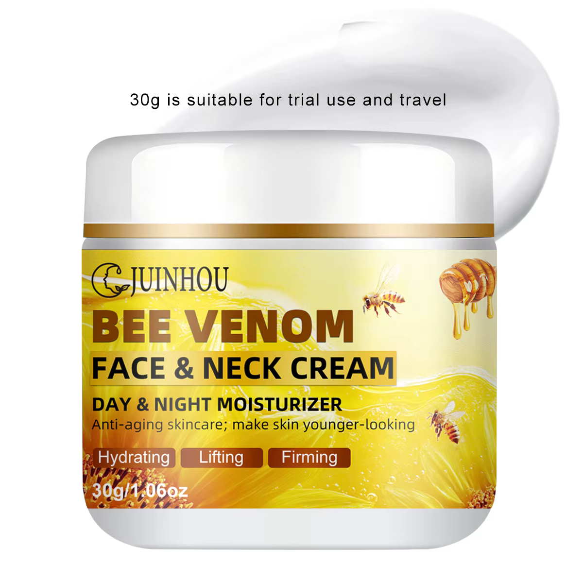 Crème pour le visage au venin d'abeille JUINHOUBee, améliore la texture de la peau, apaise la peau,