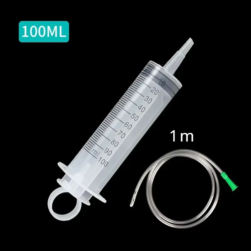 Seringue de grande capacité sous vide 100/200/300/500ml, pompe à huile réutilisable avec tuyau de 1m