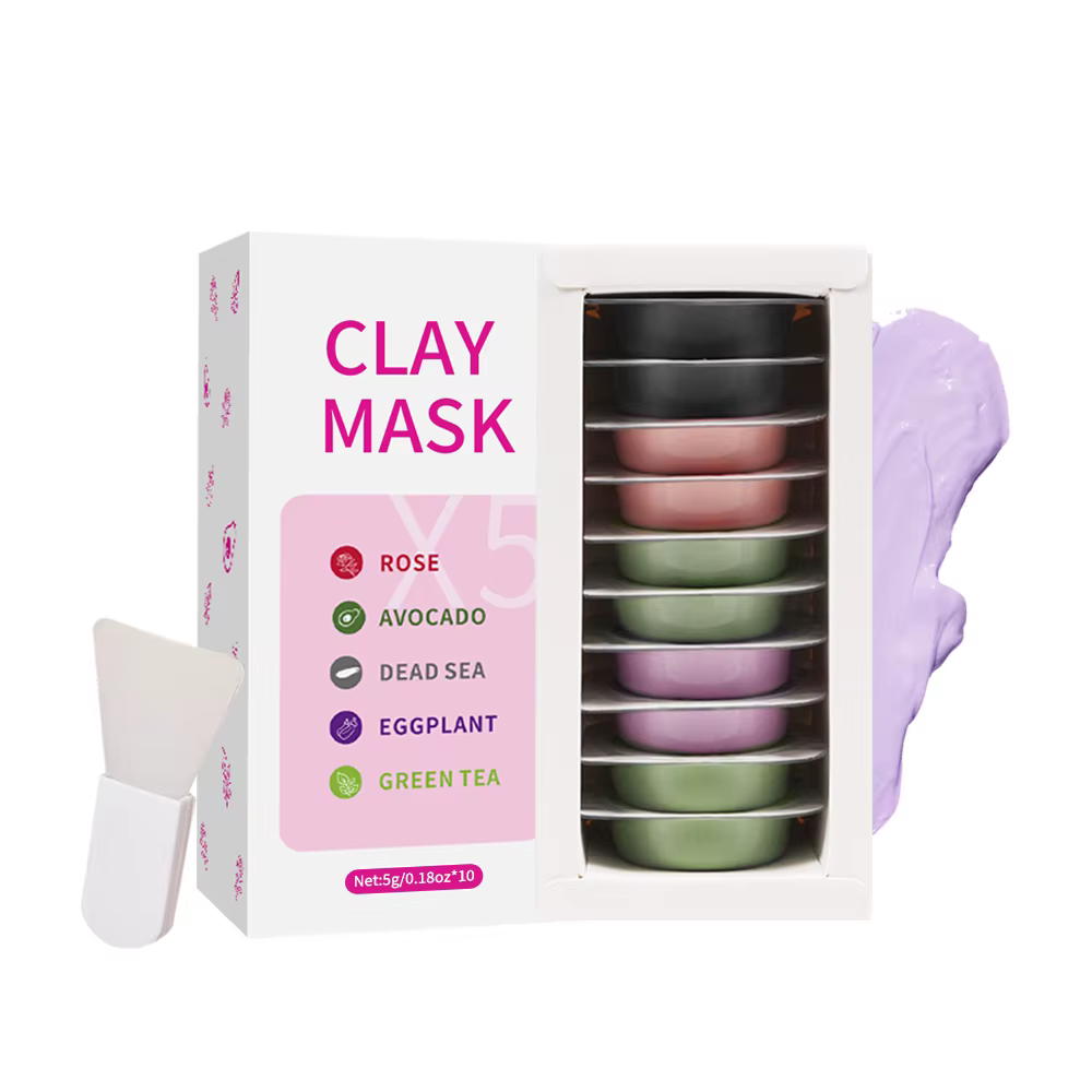 Masque de boue nettoyant pour le visage, 5g x 10 pièces, nettoyage en profondeur, hydratant, Rose, c
