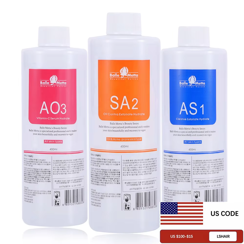 Sérum liquide Hydra pour le visage, Solution pour Peeling aquatique AS1 SA2 AO3, pour Machine de bea