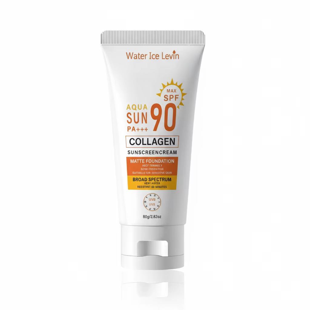 Crème solaire SPF90 PA+++. Protection UV à large spectre. Résistant à l'eau 80 minutes. Sûr pour les