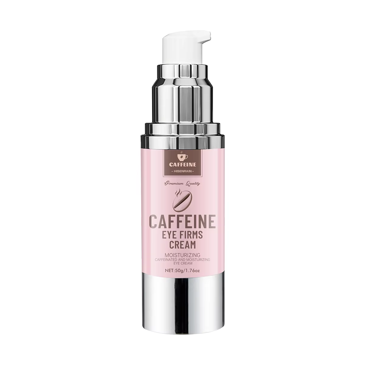 HISENRAIN Crème sous les yeux avec caféine, pompe à vide Anti-âge ferme et liftante des poches des c