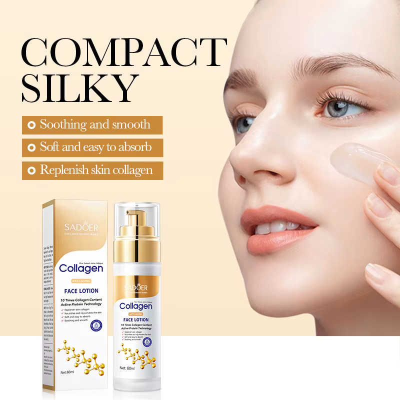 SADOER Sérum Visage au Collagène, Lotion Hydratante, Émulsion Contrôle Sébum, Réhydratation, Essence