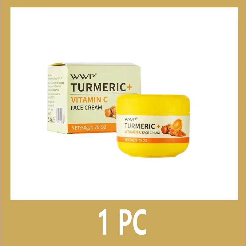 Crème pour le visage au curcuma crème blanchissante forte à la vitamine C éclaircit le teint réduit 