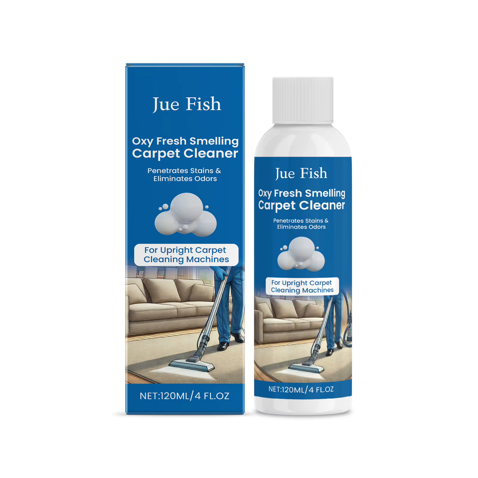 Jue-Fish Nettoyant pour tapis, Nettoyage des tissus pour tapis Nettoyant les taches Nettoyant à l'hu