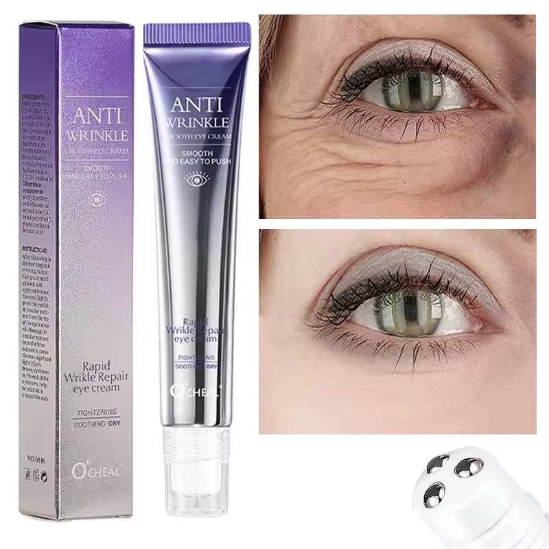 O'Contest-Crème anti-cernes pour les yeux, masseur à rouleaux, hydratant, rétinol, anti-âge, produit