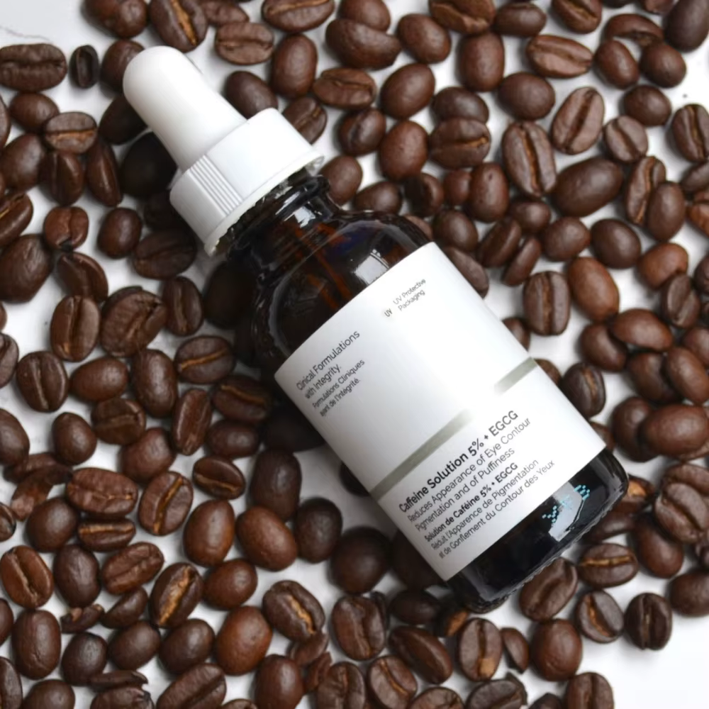 Nouvelle Solution de caféine 5% + EGCG, Solution de maquillage pour le visage, sérum de couverture d