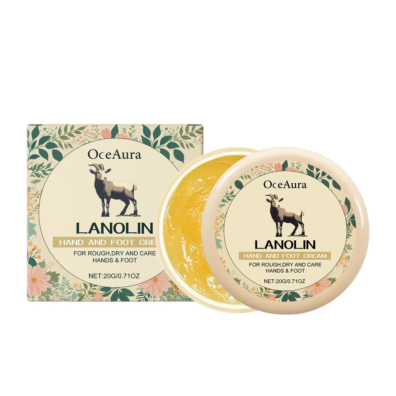 Crème hydratante pour les mains et les pieds, lanoline, pour peau sèche et rugueuse, Anti-fissuratio