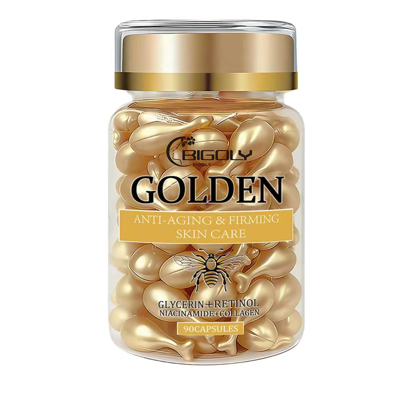90 capsules/flacon d'essences anti-âge pour le soin de la peau du visage, riches en rétinol, collagè