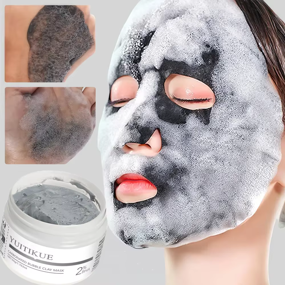 YUITIKUE Masque à bulles gazeuses 50g, nettoyage en profondeur, hydratant et purifiant, soin des por