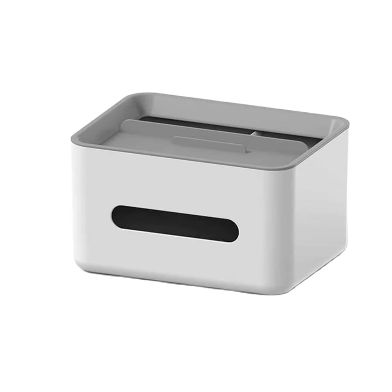 1 pièce-boîte de rangement de mouchoirs multifonctionnelle grise